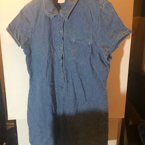 Faded Glory Denim Blouse Dress Button Down